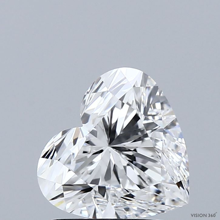 1.84 Carat Heart Lab Grown Diamond, Excellent Polish, E Color, VS1 Clarity