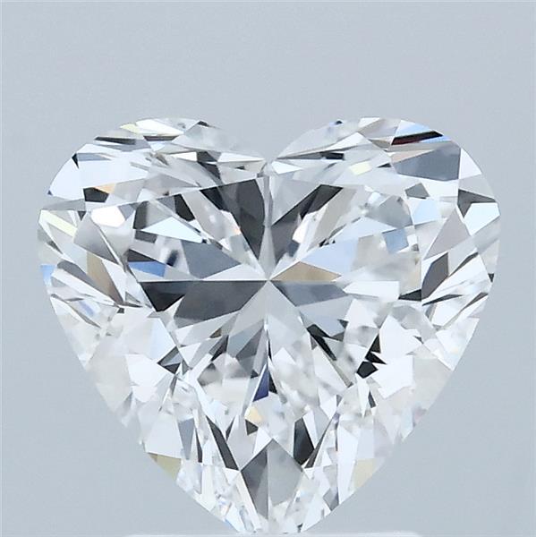 2.00 Carat Heart Lab Grown Diamond, Excellent Polish, E Color, VVS2 Clarity