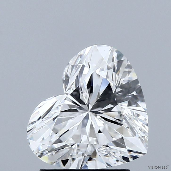 2.01 Carat Heart Lab Grown Diamond, Excellent Polish, F Color, VVS2 Clarity