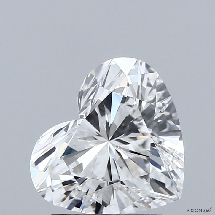 2.03 Carat Heart Lab Grown Diamond, Excellent Polish, E Color, VS1 Clarity