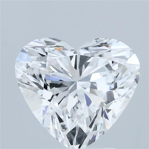 2.05 Carat Heart Lab Grown Diamond, Excellent Polish, D Color, VS1 Clarity