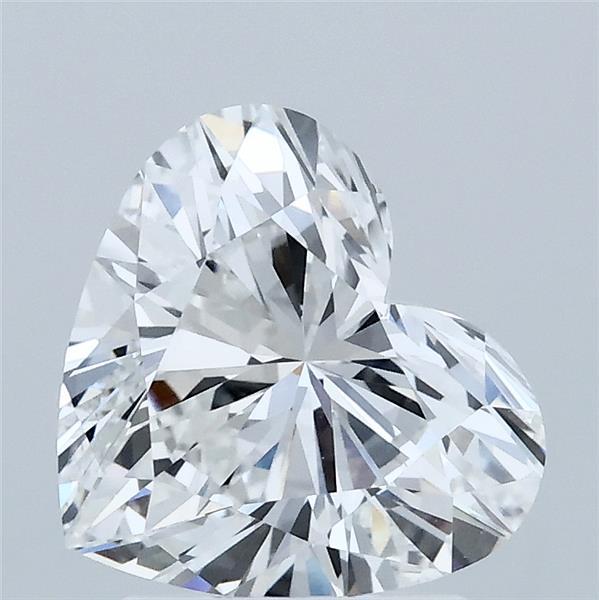 2.06 Carat Heart Lab Grown Diamond, Excellent Polish, E Color, VVS2 Clarity