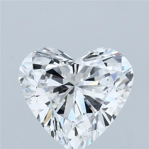 2.09 Carat Heart Lab Grown Diamond, Excellent Polish, F Color, VVS2 Clarity
