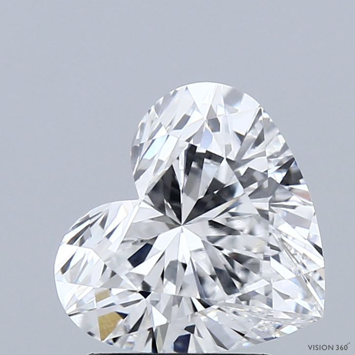 2.32 Carat Heart Lab Grown Diamond, Excellent Polish, E Color, VVS2 Clarity