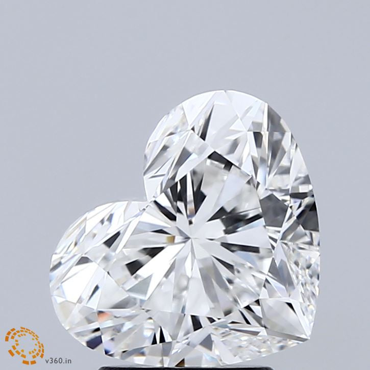 2.76 Carat Heart Lab Grown Diamond, Excellent Polish, E Color, VVS2 Clarity
