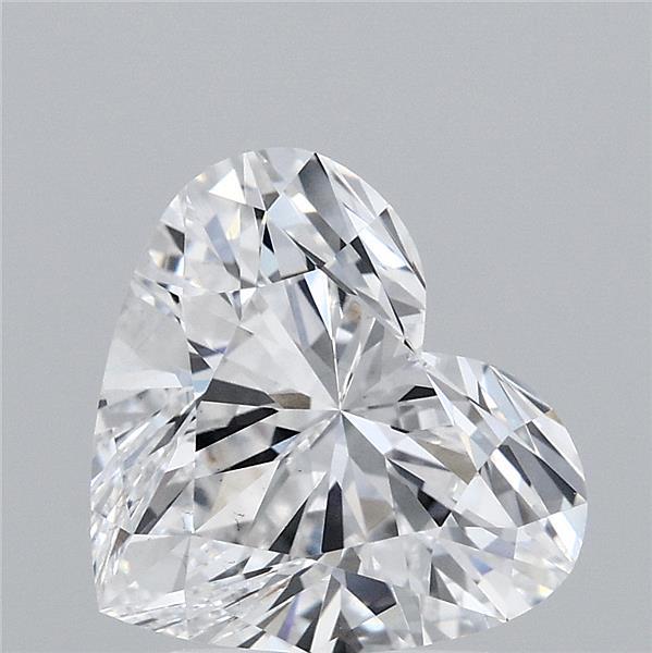 2.82 Carat Heart Lab Grown Diamond, Excellent Polish, D Color, VS1 Clarity