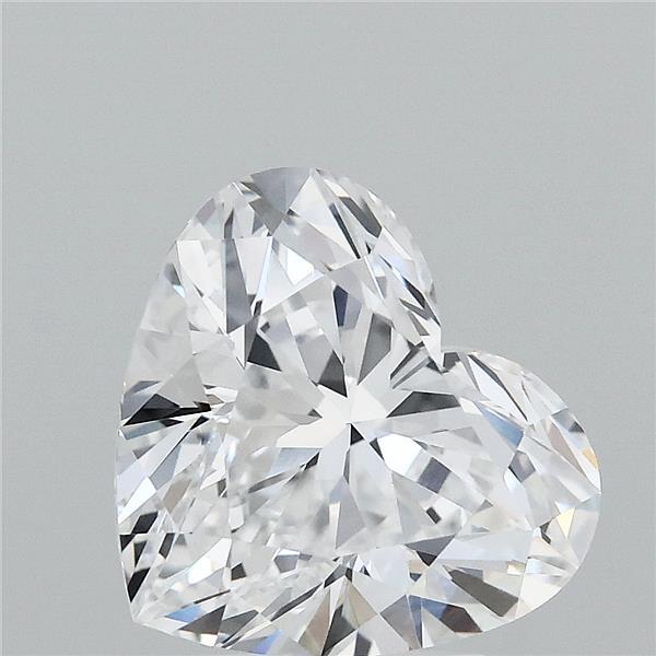 3.01 Carat Heart Lab Grown Diamond, Excellent Polish, D Color, VVS1 Clarity