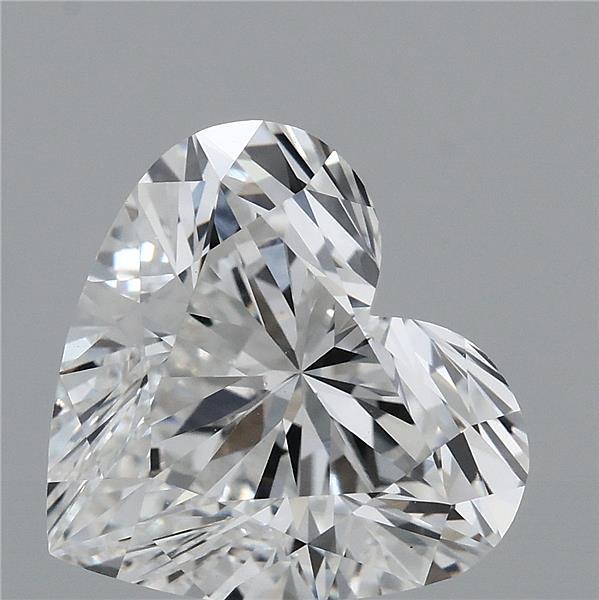 3.25 Carat Heart Lab Grown Diamond, Excellent Polish, E Color, VVS2 Clarity