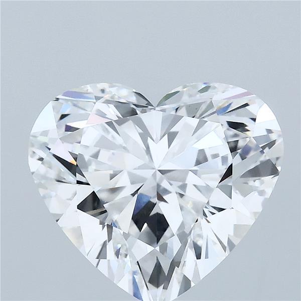3.52 Carat Heart Lab Grown Diamond, Excellent Polish, D Color, VVS2 Clarity