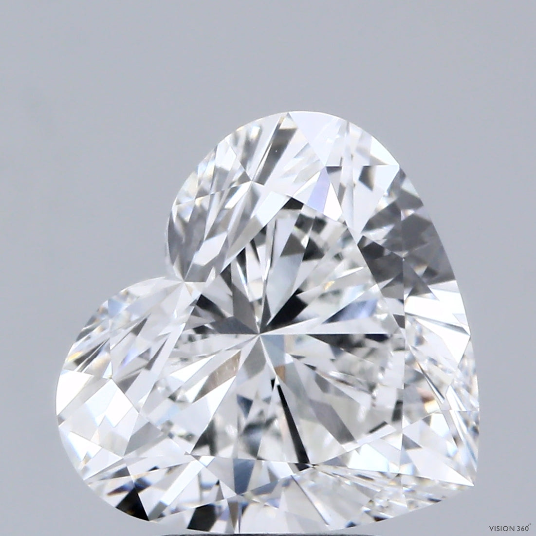 4.00 Carat Heart Lab Grown Diamond, Excellent Polish, D Color, VVS2 Clarity