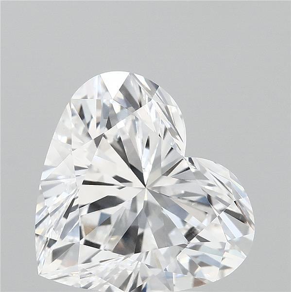 4.01 Carat Heart Lab Grown Diamond, Excellent Polish, D Color, VVS2 Clarity