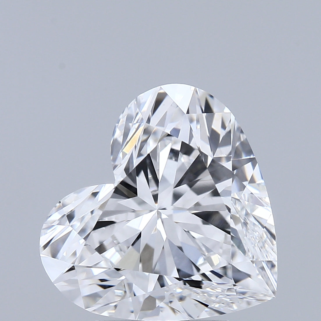 4.03 Carat Heart Lab Grown Diamond, Excellent Polish, E Color, VVS2 Clarity