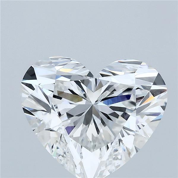 4.05 Carat Heart Lab Grown Diamond, Excellent Polish, E Color, VVS1 Clarity