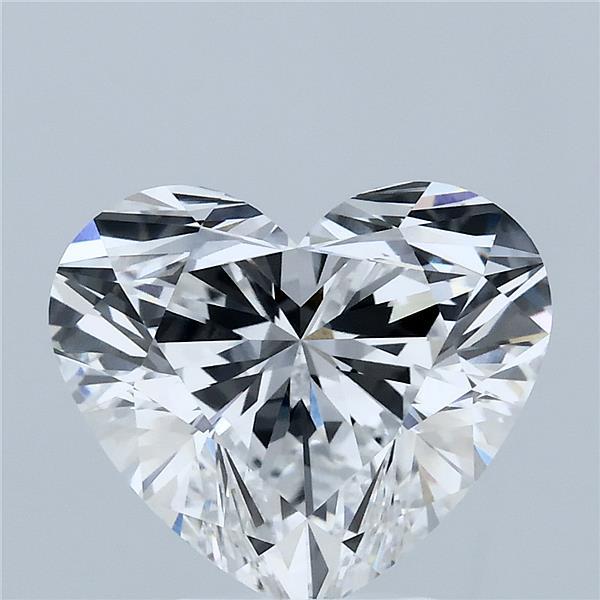 4.08 Carat Heart Lab Grown Diamond, Excellent Polish, D Color, VVS2 Clarity