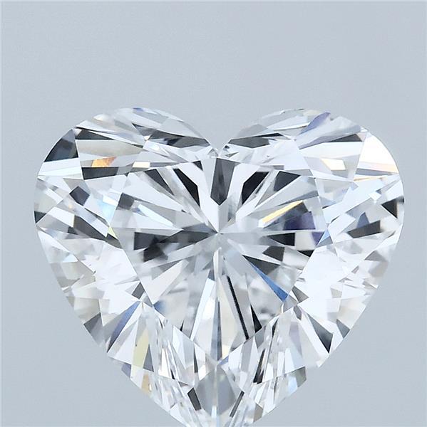 4.08 Carat Heart Lab Grown Diamond, Excellent Polish, D Color, VVS2 Clarity