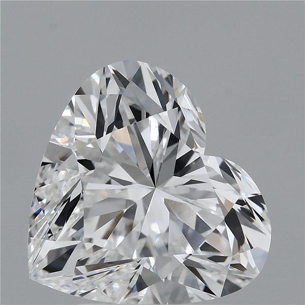 4.10 Carat Heart Lab Grown Diamond, Excellent Polish, D Color, VVS2 Clarity