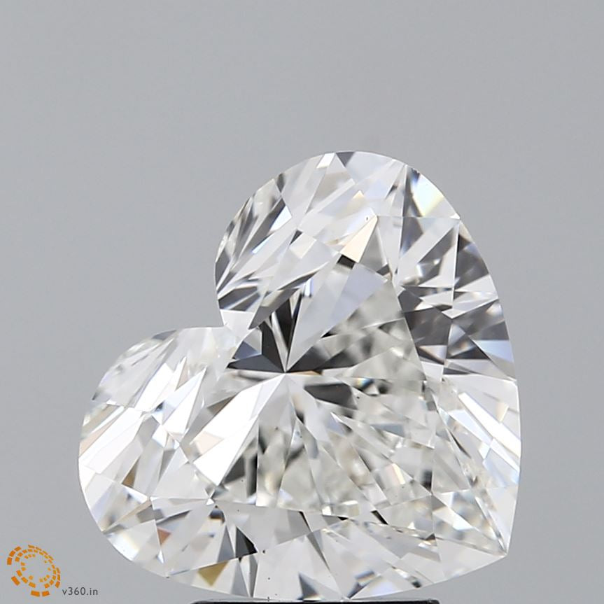 4.16 Carat Heart Lab Grown Diamond, Excellent Polish, F Color, VS1 Clarity