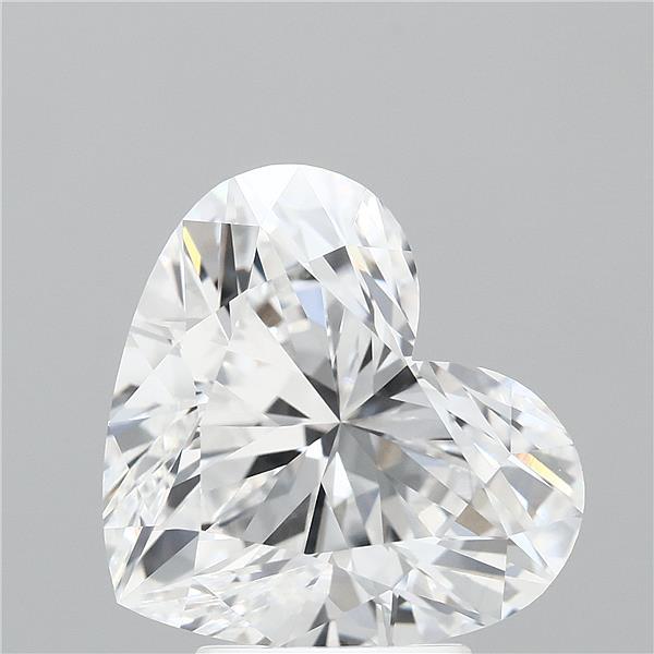 4.18 Carat Heart Lab Grown Diamond, Excellent Polish, E Color, VVS1 Clarity