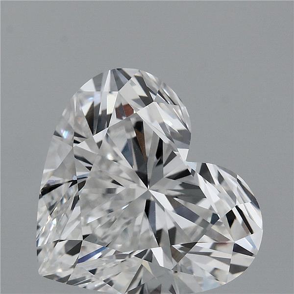 4.22 Carat Heart Lab Grown Diamond, Excellent Polish, D Color, VVS2 Clarity