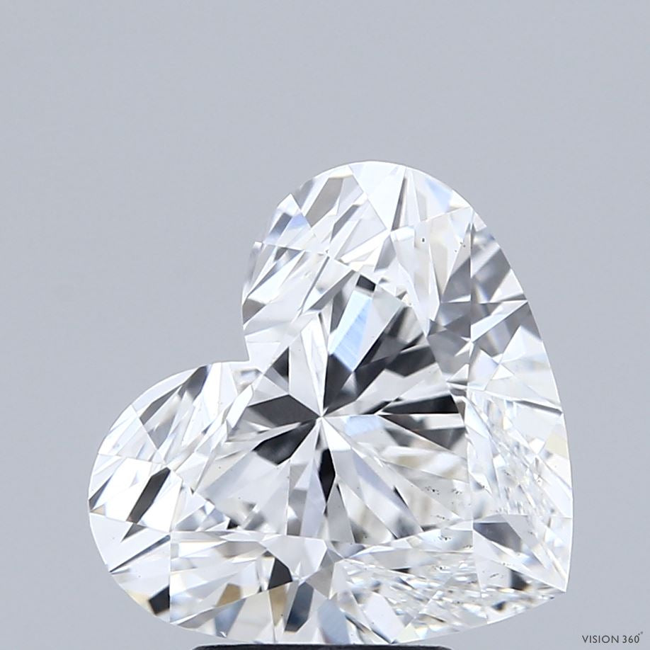 4.23 Carat Heart Lab Grown Diamond, Excellent Polish, E Color, VS2 Clarity