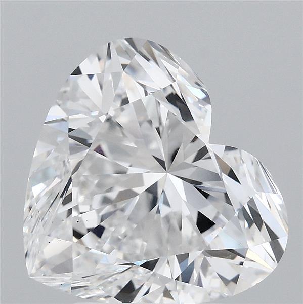 4.28 Carat Heart Lab Grown Diamond, Excellent Polish, D Color, VS2 Clarity