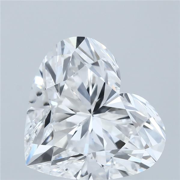5.00 Carat Heart Lab Grown Diamond, Excellent Polish, D Color, VVS2 Clarity
