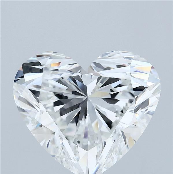 5.01 Carat Heart Lab Grown Diamond, Excellent Polish, E Color, VVS2 Clarity