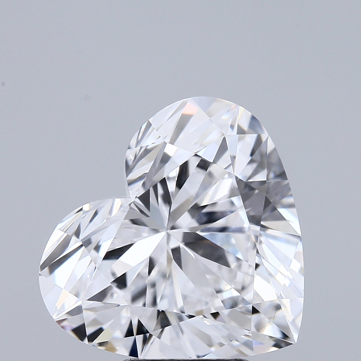 5.04 Carat Heart Lab Grown Diamond, Excellent Polish, D Color, VVS1 Clarity