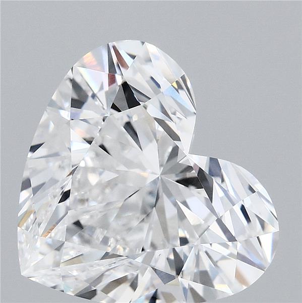 5.08 Carat Heart Lab Grown Diamond, Excellent Polish, E Color, VVS2 Clarity