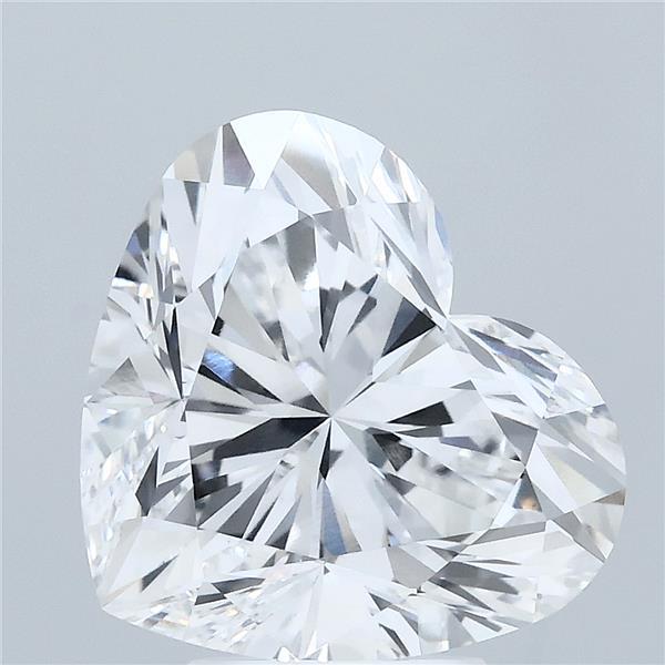 5.26 Carat Heart Lab Grown Diamond, Excellent Polish, D Color, VVS2 Clarity