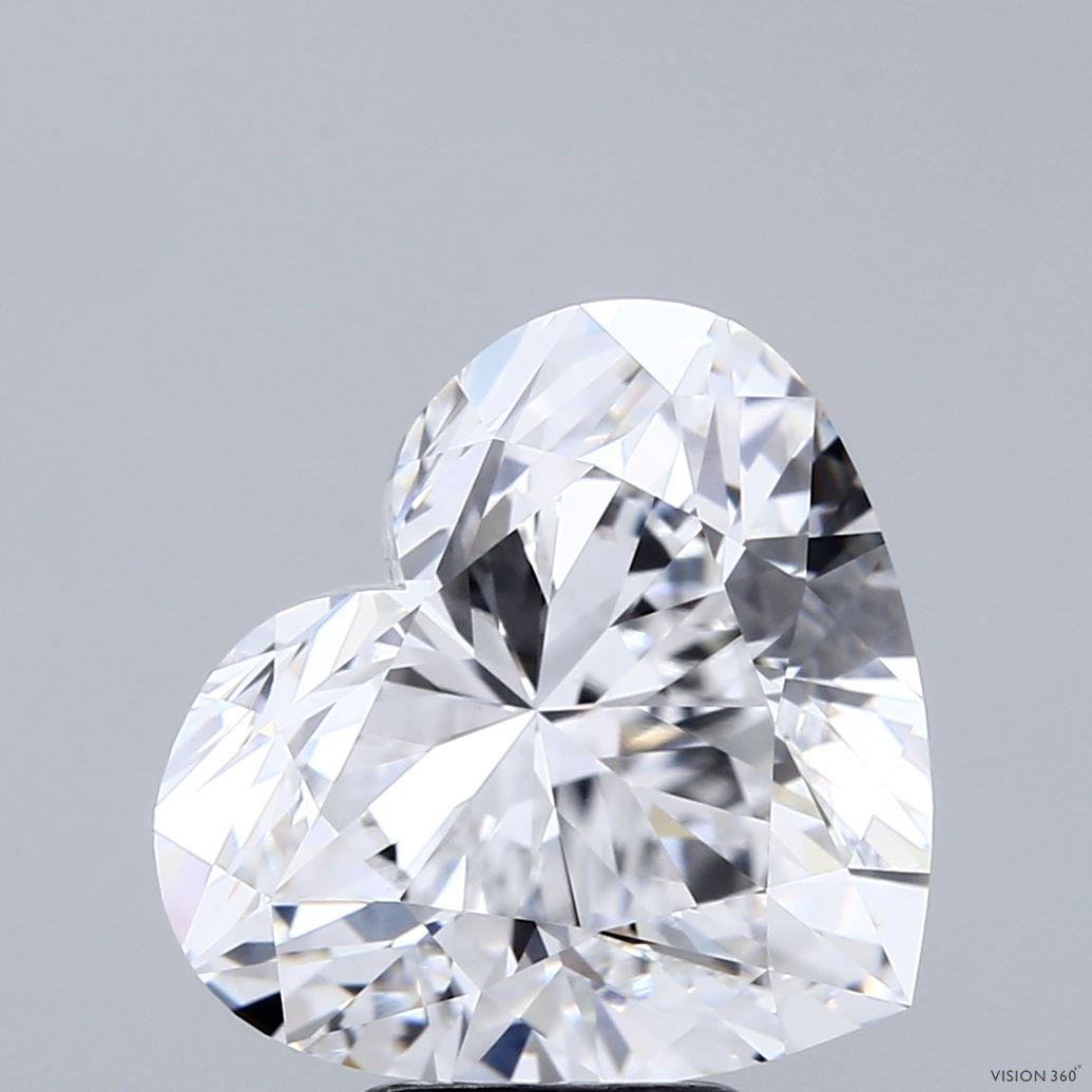 6.01 Carat Heart Lab Grown Diamond, Excellent Polish, D Color, VVS2 Clarity