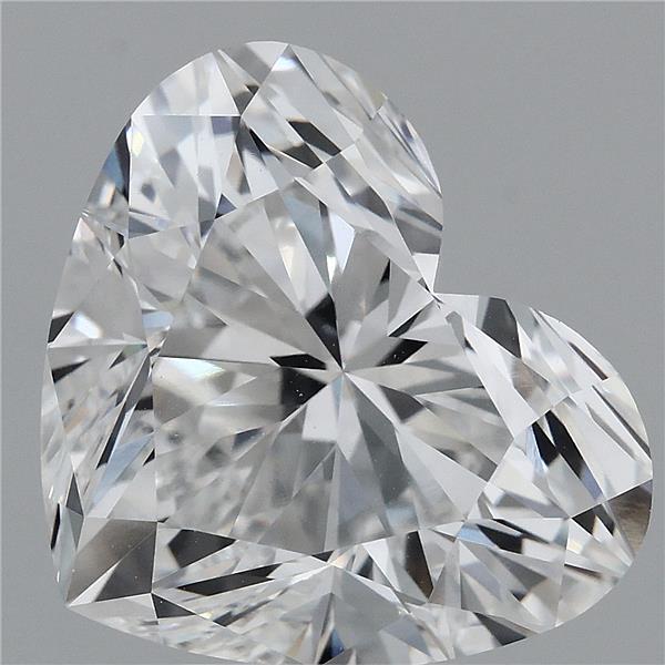6.10 Carat Heart Lab Grown Diamond, Excellent Polish, D Color, VVS2 Clarity