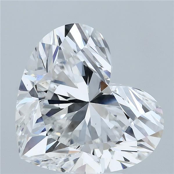 8.08 Carat Heart Lab Grown Diamond, Excellent Polish, E Color, VS1 Clarity