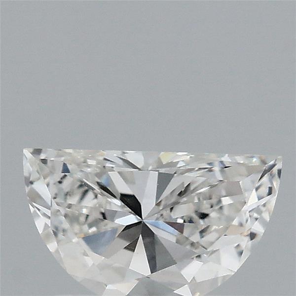 0.80 Carat Half Moon Lab Grown Diamond, Very Good Polish, G Color, VVS2 Clarity