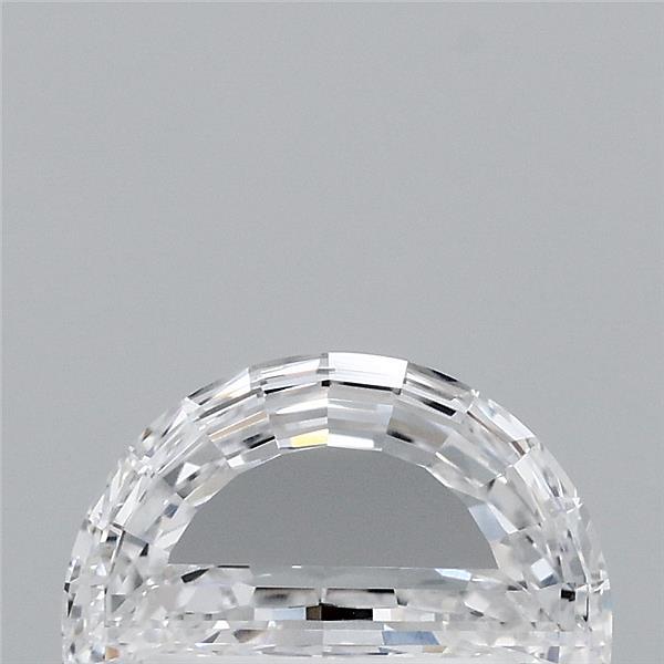 0.94 Carat Half Moon Rose Cut Lab Grown Diamond, Excellent Polish, D Color, VVS2 Clarity