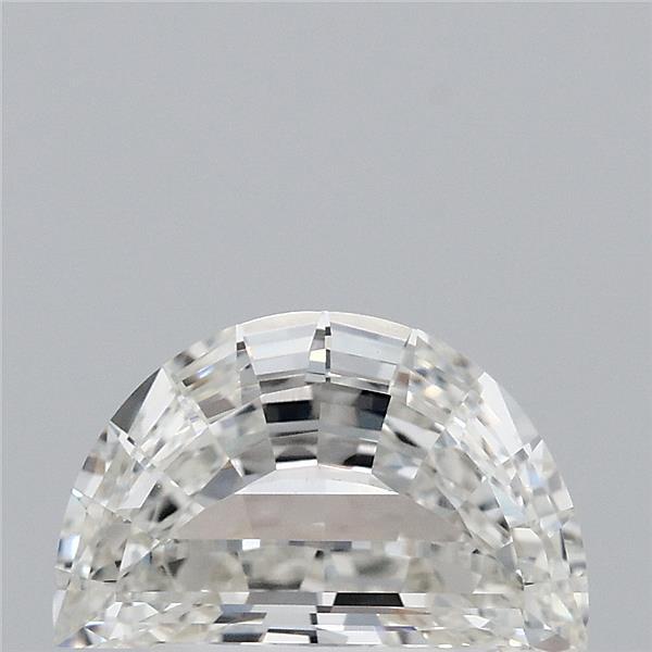 1.59 Carat Half Moon Step Lab Grown Diamond, Excellent Polish, H Color, VVS2 Clarity