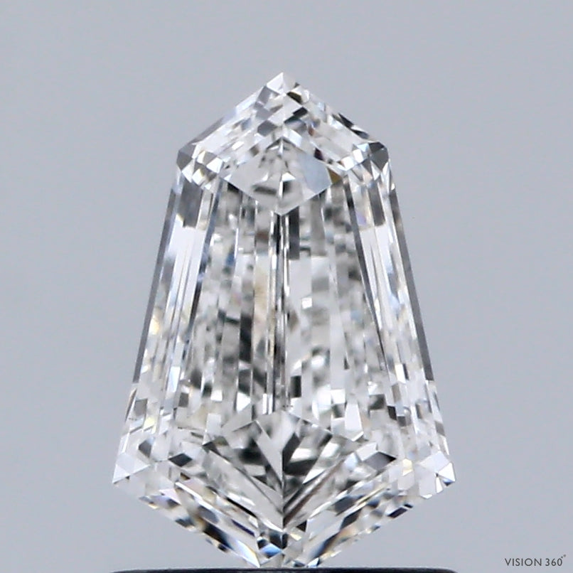 1.04 Carat Hexagonal Modified Step Cut Lab Grown Diamond, Excellent Polish, E Color, VS1 Clarity