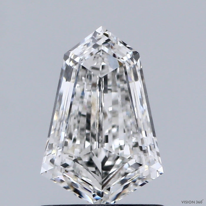 1.04 Carat Hexagonal Modified Step Cut Lab Grown Diamond, Excellent Polish, E Color, VS1 Clarity