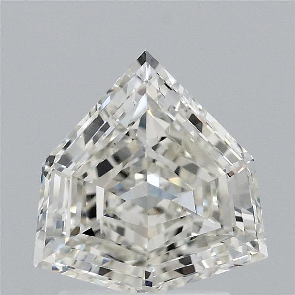 1.74 Carat Hexagonal Modified Step Cut Lab Grown Diamond, Excellent Polish, J Color, VS1 Clarity