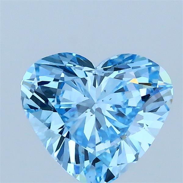 1.01 Carat Heart Lab Grown Diamond, Fancy Vivid Blue Color, VS2 Clarity
