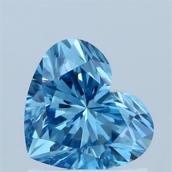 1.01 Carat Heart Lab Grown Diamond, Fancy Vivid Blue Color, VS1 Clarity
