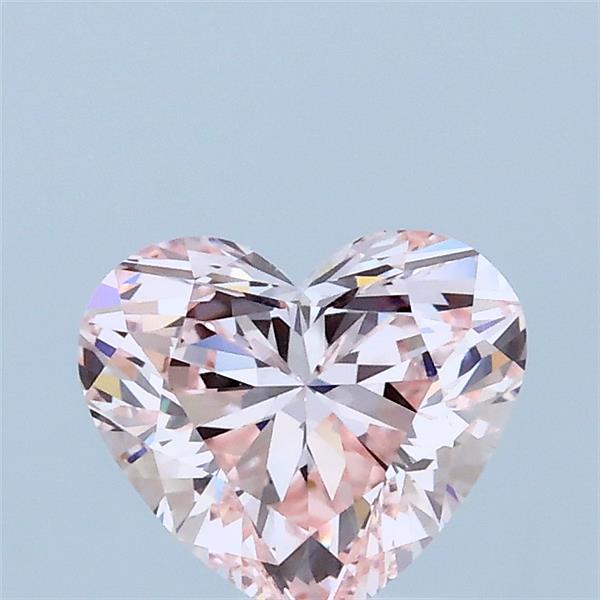 1.02 Carat Heart Lab Grown Diamond, Fancy Intense Pink Color, VS1 Clarity