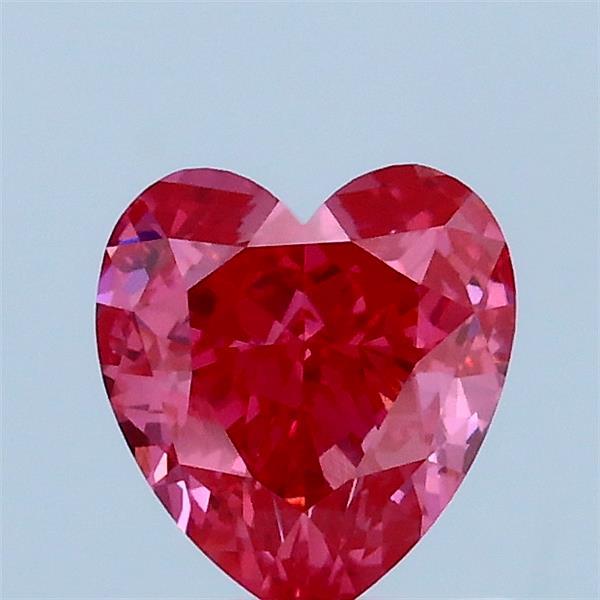 1.29 Carat Heart Lab Grown Diamond, Fancy Vivid Pink Color, VS1 Clarity