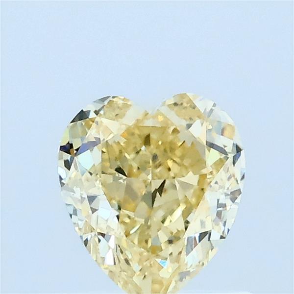 1.03 Carat Heart Lab Grown Diamond, Fancy Intense Yellow Color, VVS2 Clarity