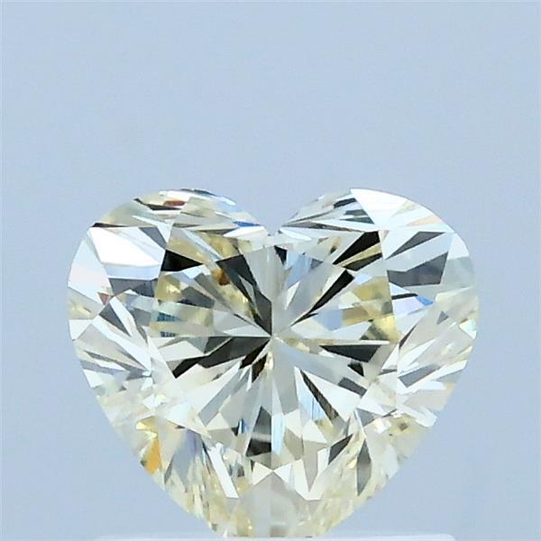 1.00 Carat Heart Lab Grown Diamond, Very Light Yellow Color, VVS2 Clarity