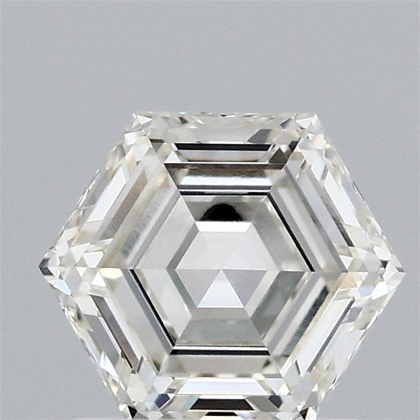 1.21 Carat Hexagonal Step Cut Lab Grown Diamond, Excellent Polish, J Color, VVS1 Clarity