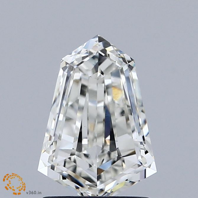1.29 Carat Hexagonal Step Cut Lab Grown Diamond, Excellent Polish, G Color, VVS2 Clarity