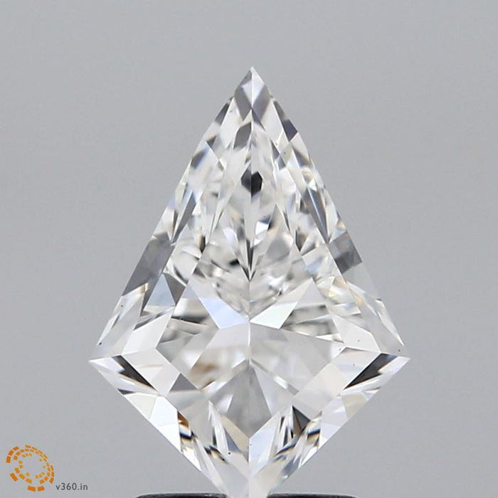 1.80 Carat Kite Lab Grown Diamond, Excellent Polish, E Color, VS2 Clarity