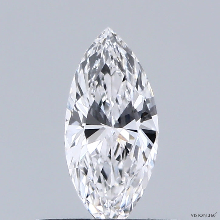 0.38 Carat Marquise Lab Grown Diamond, Very Good Polish, D Color, VVS2 Clarity