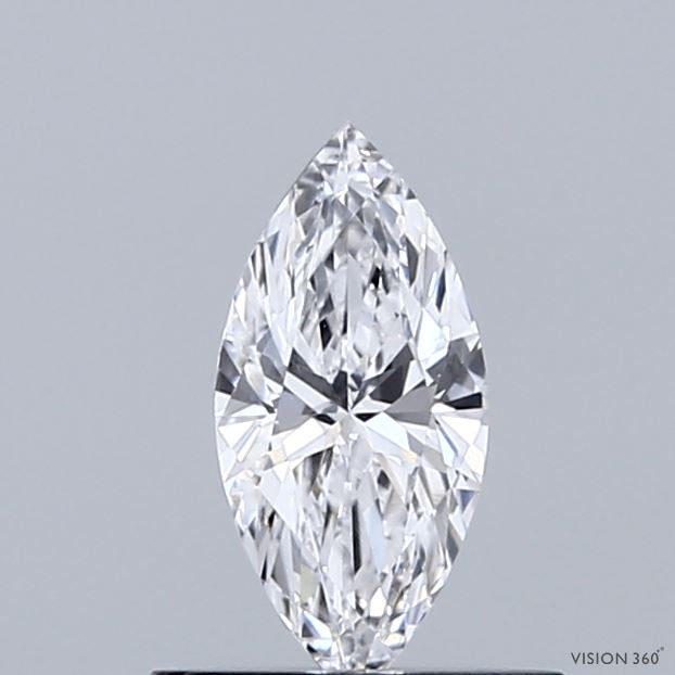 0.44 Carat Marquise Lab Grown Diamond, Very Good Polish, E Color, VVS2 Clarity
